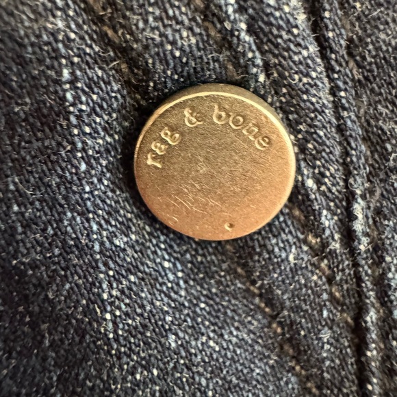 Rag & Bone Brandon Shorts – Dark Indigo, Silver Snaps, Size 2 - Picture 7 of 8